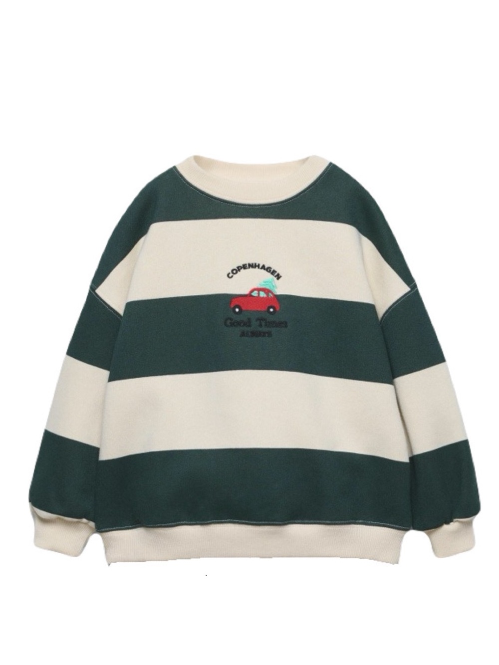 Zara striped Christmas sweatshirt